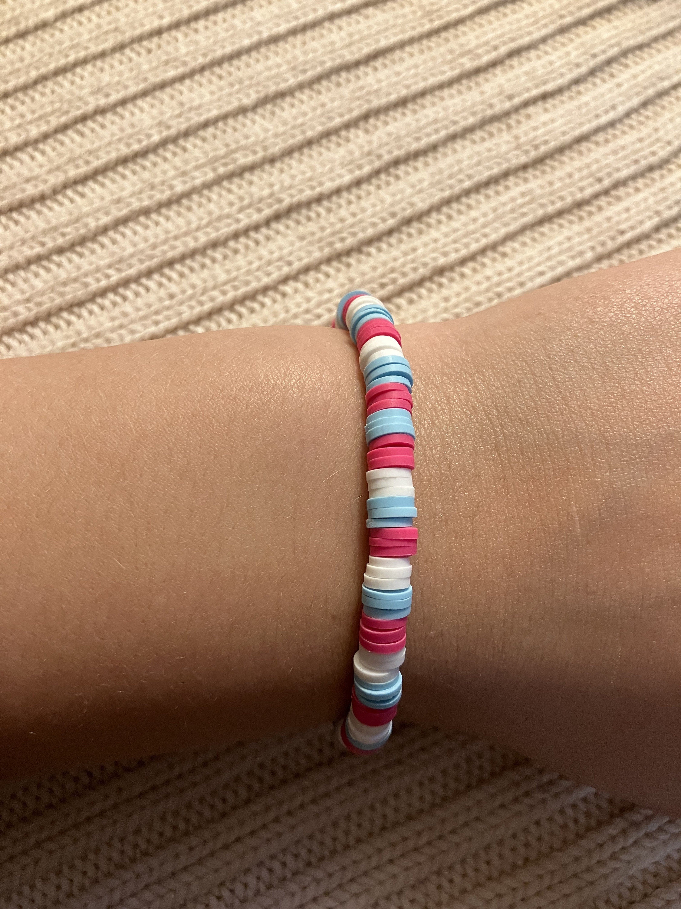 Pink and Blue Bracelet - Etsy