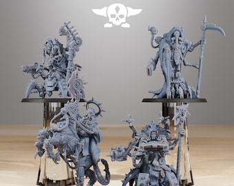 Scavenger Leaders (The Fallen, Librarian, Reaper, Buglator) | StationForge | 4x 28mm Characters with bases