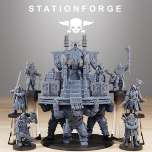 National Guard Royals | StationForge | 12x Characters, 7x Inquisitors (models on sides) *** top left Inq. has 2 poses | 8 Models with bases