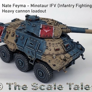 Minotaur Wheeled IFV | Nate Feyma | 32mm scale 3D ABS resin | All turret options incl. | All extras incl. (See listing pics)