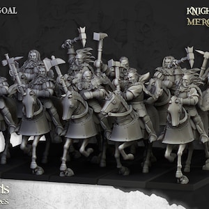 Sunland Empire - 10x Knights of Mergenheim | Highland Miniatures | 10x 32mm resin printed minis | Base choices
