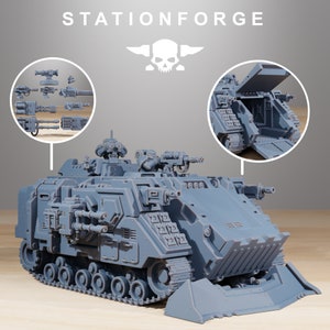 Socratis Dominator Tank | StationForge | 28mm Wargame tank (LxWxH = 21cmx12cmx10cm)