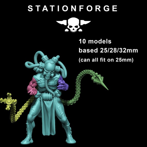 Grimcorp Bounty Hunters | Stationforge | 10x 32mm 3D ABS Resin