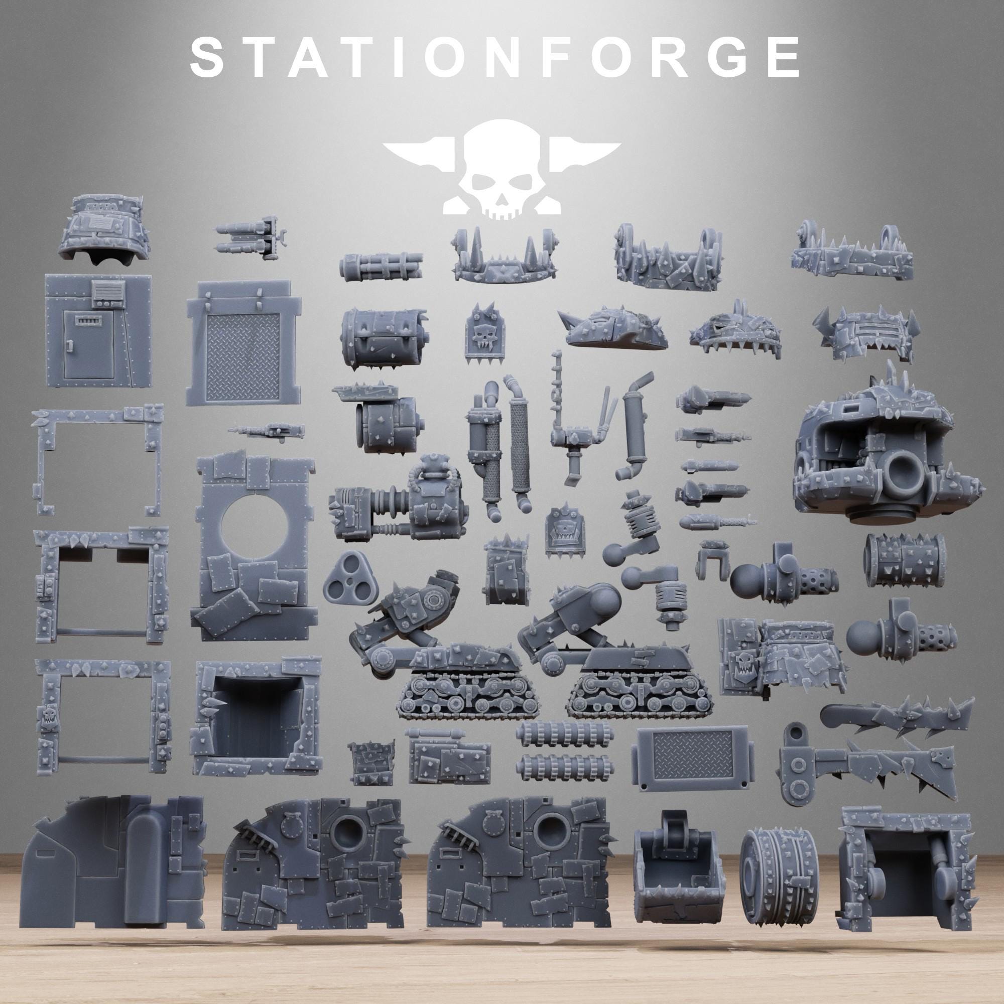 Orkaz Gognauts | Stationforge | 1x Massive Mech, 11x Grots in 3D