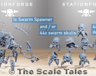 Pythonicus Swarm Spawner & crawlers | StationForge | 1x-45x 32mm scale minis | 3D ABS resin print | Choose 1x Spawner and/or 44x crawlers