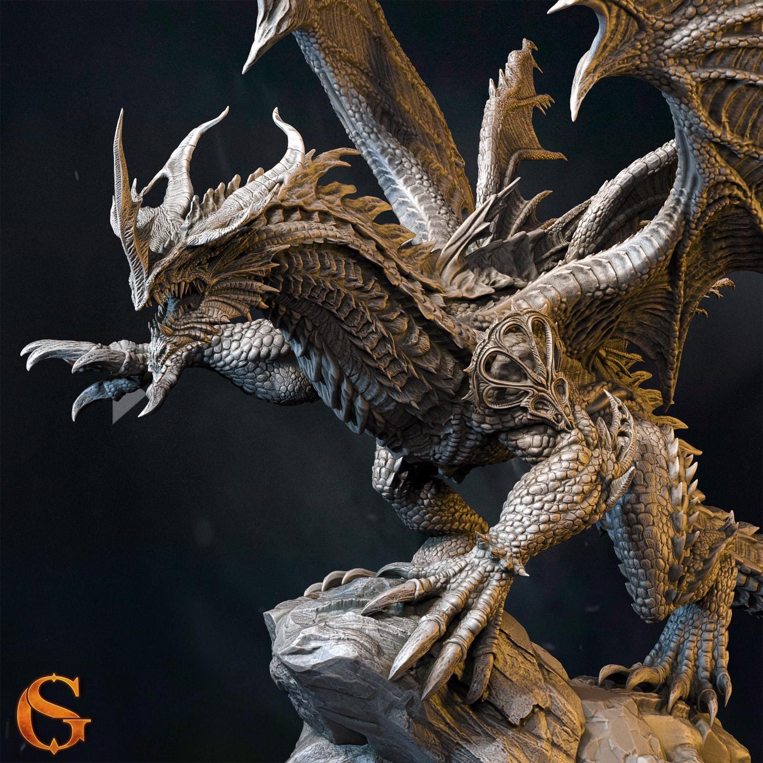 Archoclonius, the Adult Horned Dragon | Solgood | 1x 3D ABS Resin