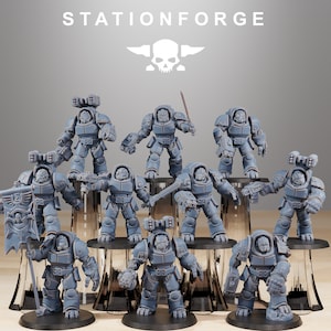 Socratis Vanguard | StationForge | 10x 32mm scale 3D ABS resin print minis | Choose no base, 32mm or 40mm round