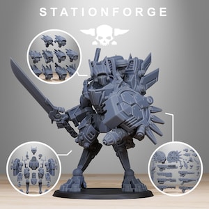 Tarion Elder Mech Mk1 | StationForge | 1x 28mm scale Mech Battle Suit | Choose # of Mechs | Choose no base or 60mm round