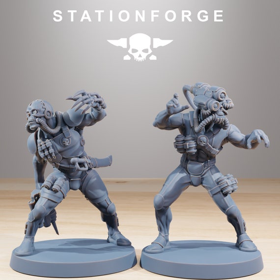 Grimcorp Bounty Hunters | Stationforge | 10x 32mm 3D ABS Resin