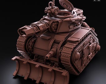 Solar Battle Tank | Imperial Force | RedMakers | 1x 32mm scale battle tank with tons of weapons! Magnets holes too | 141.8x102.96x87.85mm