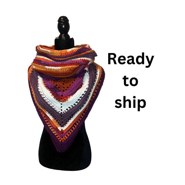 Hooded Scarf Lesbian Pride Flag Handmade Cowl Wild Oleander Hooded Scarf Pride Collection Ready to Ship