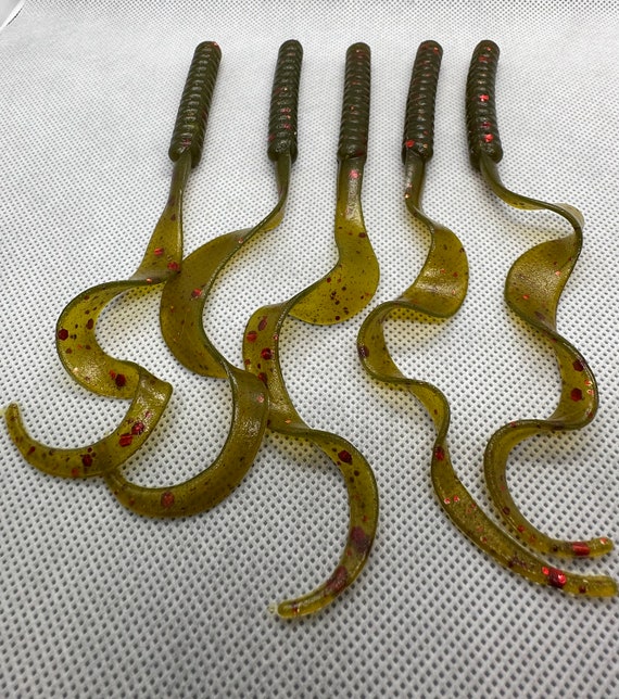 7 Curly Tail Worm Fishing Lure 