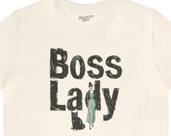 Boss Lady 02015 | girl babe boss tee,female entrepreneur shirt,empowered woman tshirt,confident woman t-shirt,cat lover gift,teacher shirt