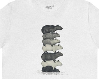 capybara stacking 03007 | funny capybara shirt,family tee,cool meme t-shirt,capy shirts,bara,best friend,rodent,chill good vibe,animal gift