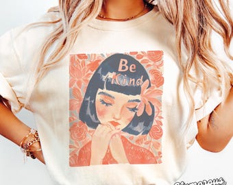 Comfort Colors® Be Kind 02002 | kindness tee,spread love tshirt,positive vibes shirt,empathy t-shirt,message,trending,mental health,smile