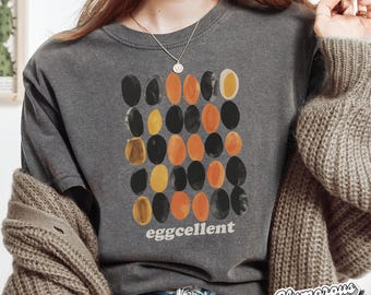 Comfort Colors® Eggcellent 02003 | egg tshirt,easter shirt,funny tee,encourage,egg hunt,minimalism,abstract,excellent,egg yolk,chef,baker