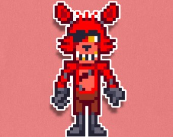 Foxy Premium Sticker - FNAF Pixel Art Sticker