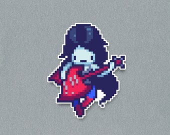 Marceline the Vampire Queen Premium Sticker - Adventure Time Pixel Art Sticker