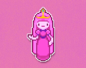 Princess Bubblegum Premium Sticker - Adventure Time Pixel Art Sticker