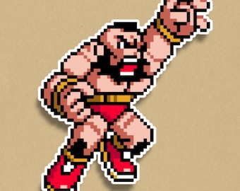 Zangief Premium Sticker - Street Fighter 6 Pixel Art Sticker