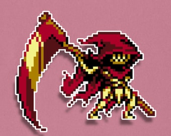 Spectre Knight Premium Sticker - Shovel Knight Pixel Art Sticker