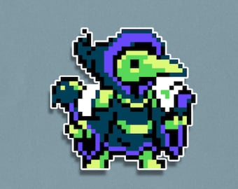 Plague Knight Premium Sticker - Shovel Knight Pixel Art Sticker