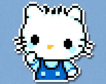 Autocollant premium Cher Daniel | Autocollant pixel art imperméable et laminé | Décalcomanie Sanrio