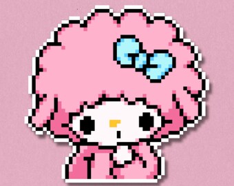 Autocollant premium My Sweet Piano | Autocollant pixel art imperméable et laminé | Décalcomanie Sanrio