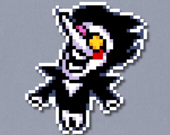 Autocollant Spamton Premium | Autocollant pixel art laminé imperméable | Décalcomanie Deltarune