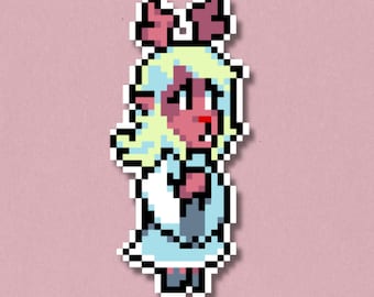 Autocollant Noelle Premium | Autocollant pixel art imperméable et laminé | Décalcomanie Deltarune