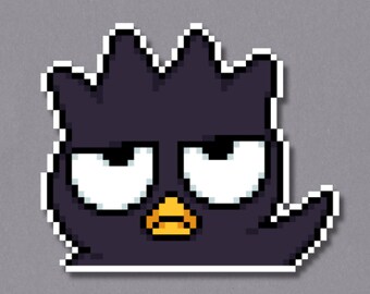 Autocollant premium Badtz-Maru | Autocollant pixel art laminé et imperméable | Décalcomanie Sanrio