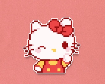 Hello Kitty Premium Sticker - Sanrio Pixel Art Sticker