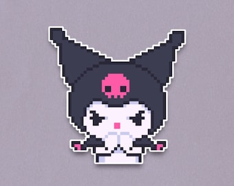 Kuromi Premium Sticker - Sanrio Pixel Art Sticker