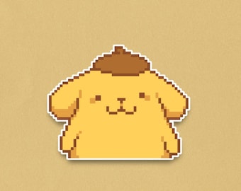 Pompompurin Premium Sticker - Sanrio Pixel Art Sticker