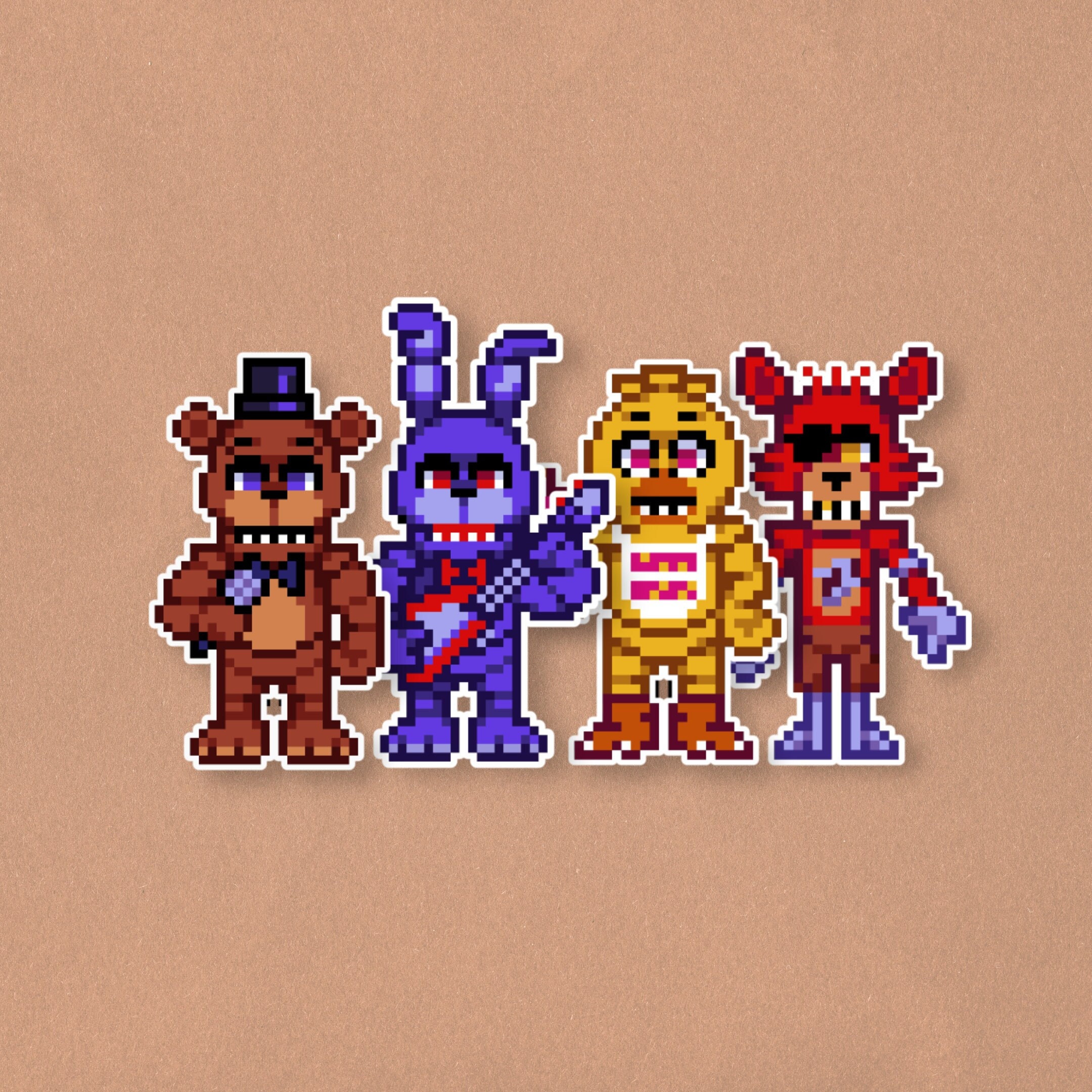 FNaF Glamrock Bonnie Earrings Perler Security Breach Ruin DLC Five Nights  Freddy