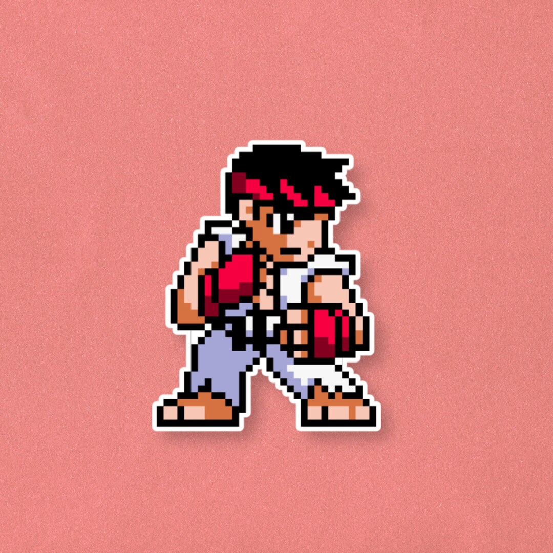 Ryu Street Fighter III Videogames Neo-Geo Pixel Art Sticker by  Mr-Retropixel