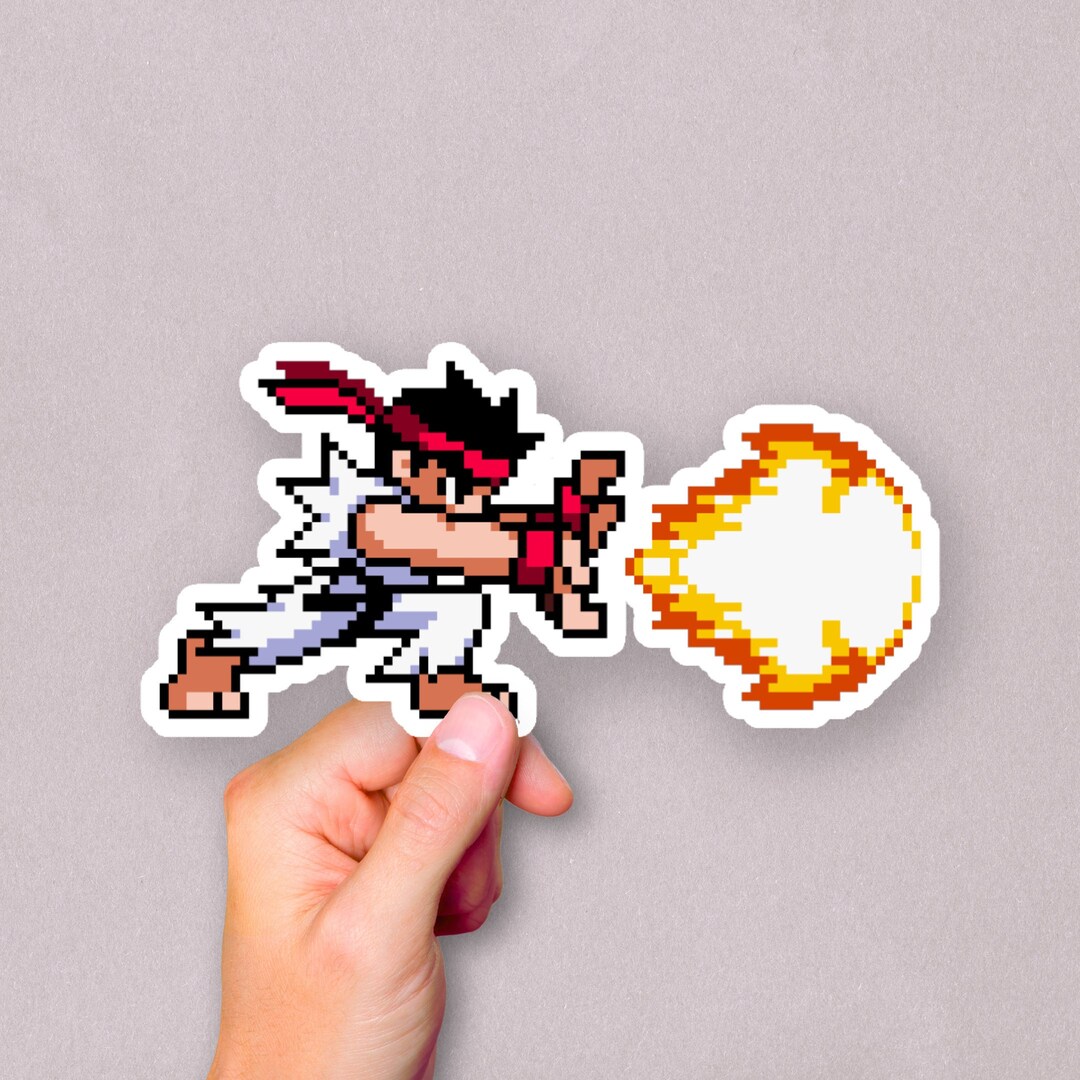 Ryu Premium Sticker Street Fighter 6 Pixel Art Sticker - Etsy