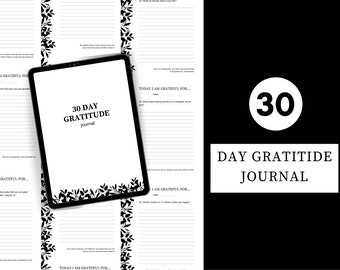 Digital Gratitude Journal | Daily Journal for iPad, GoodNotes | Digital Journal | Mental Health, Self Care & Mindfulness | Printable