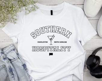 Southern Hospitality SVG, Charleston Hospitality College Style Design, Southern Charm Inspired Cut File, Cricut PNG Digital Download