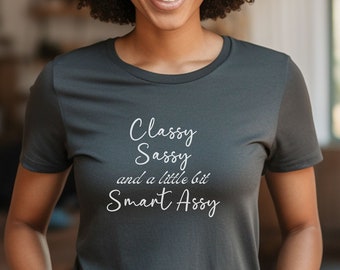 Camiseta elegante, atrevida y elegante - Camiseta suave de algodón hilado en anillo para mujer