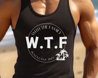 W.T.F. With the Family. Destination Personalized Family Jersey. Beach Bums. Family Fun.