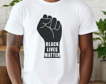 Black Lives Matter Fist, Unity, Equality, Power, Faith, Cotton Unisex T-shirt, Gift for him or her, Stand Together