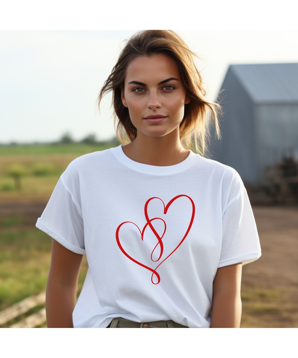 Double Heart Tee Unisex