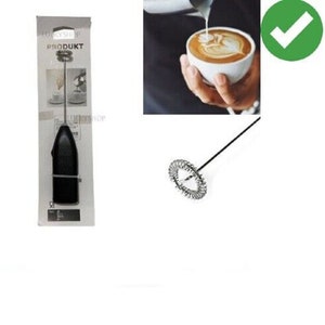 IKEA New Cordless Milk Frother Handheld Foamer Cappuchino Latte Espresso  PRODUKT