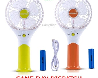 Portable 2 IN 1 Hand-held Desk Fan Cooler Cooling USB Rechargeable fan top Brand