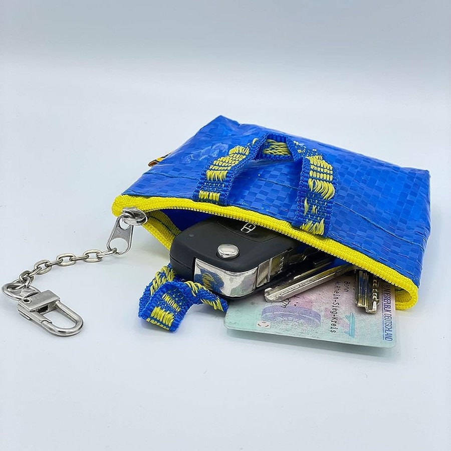 2 Pack Knolig Coin Pouch Frakta IKEA Blue Mini Bag With Zip Blue Chain for Keychain 9 X 7 X 3 Cm Set of 2 Etsy UK