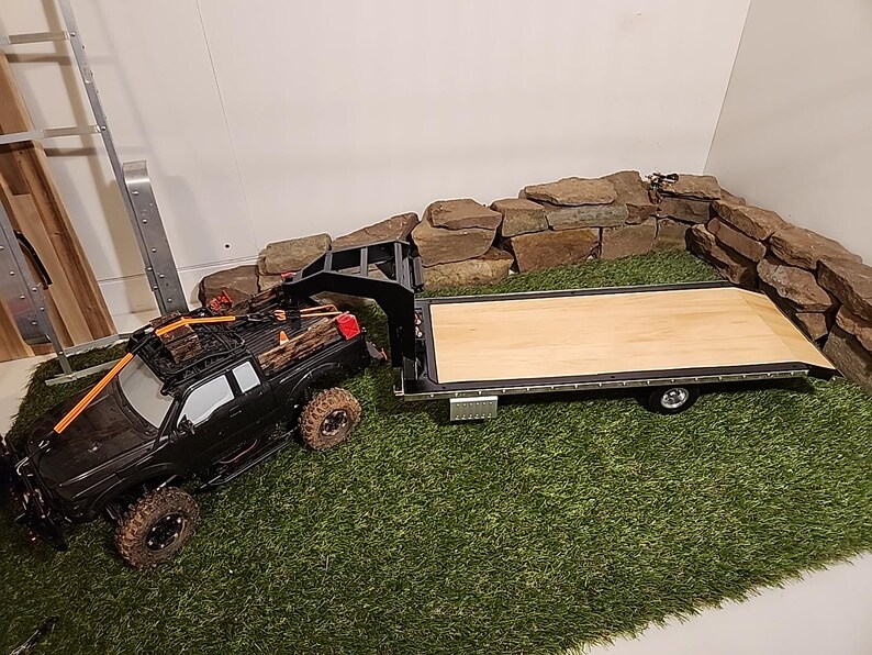 1/10 Scale Gooseneck RC Flat Bed Trailer W/lights and Leaf Spring ...