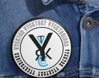 VYCKTOR CARLO medallion logo Custom Pin Buttons