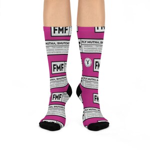 Pink FMF Cushioned Crew Socks