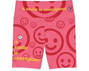 Pantaloncini da allenamento da donna "Anguria e Miele: un sorriso è contagioso" (AOP)